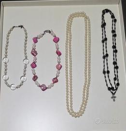set 4 Collane  bigiotteria  variegate 