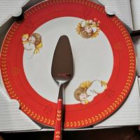 Piatto piano torta con paletta