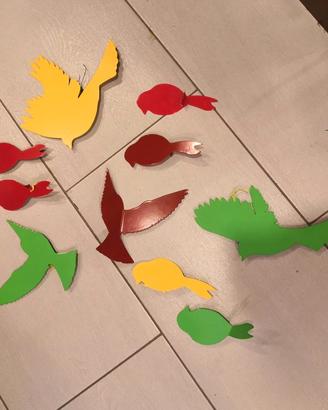 Uccelli in ferro per allestire camera bambini