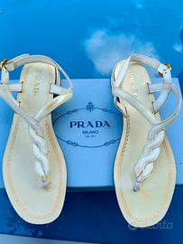 sandali donna In pelle Prada tg 37,5 in scatola 