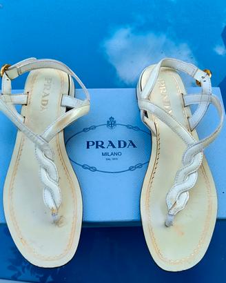 sandali donna In pelle Prada tg 37,5 in scatola 
