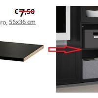 Ripiani nero-wengé per mobile Besta Ikea