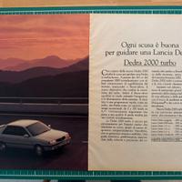 Pubblicità originale Lancia Dedra 2000 Turbo 1991