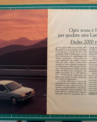 Pubblicità originale Lancia Dedra 2000 Turbo 1991
