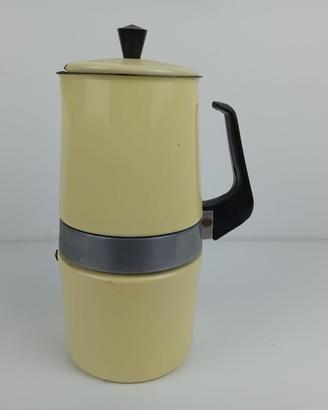 ☕ Caffettiera vintage smaltata avorio Moneta