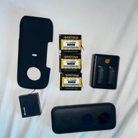 Insta 360 one x, 4 batterie, carica batt, coover