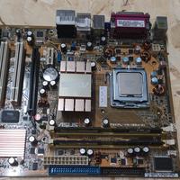 scheda madre Asus+ processore+ 2 banchi di RAM.