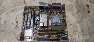 scheda madre Asus+ processore+ 2 banchi di RAM.