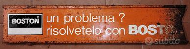 Insegna pubblicitaria vintage BOSTON in lamiera