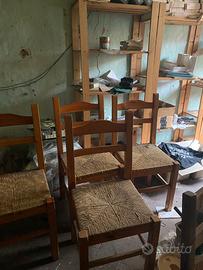 Sedie in legno usate