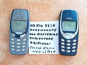 Nokia 3330 usato perfett. funzionante grigio/ blu