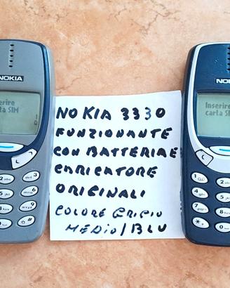 Nokia 3330 usato perfett. funzionante grigio/ blu