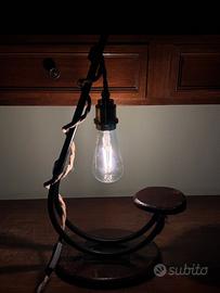 lampada da tavolo artigianale-stile industriale