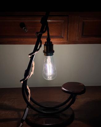 lampada da tavolo artigianale-stile industriale