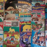 33 Dischi 45 giri vintage Cartoni animati