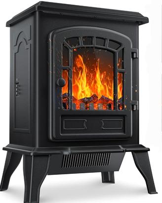 Camino elettrico con termoventilatore e tlc