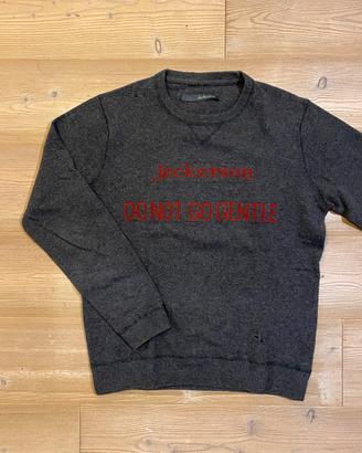 maglione girocollo jeckerson grigio taglia m