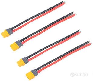 2 Paia XT60 12AWG 150mm Placcati Oro per Batterie