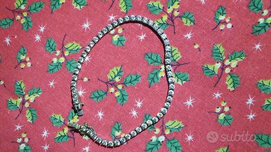 Braccialetto argento e zirconi 925 - 20cm