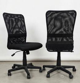 Coppia di sedie da ufficio ergonomiche nuove