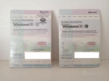 Microsoft Windows 98 CD + BOOK + PRODUCT KEY x 2