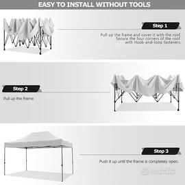 GAZEBO PROFESSIONALE 3x4,5 m NUOVO MAI MONTATO – C