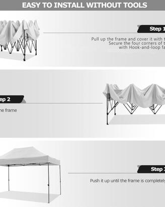 GAZEBO PROFESSIONALE 3x4,5 m NUOVO MAI MONTATO – C