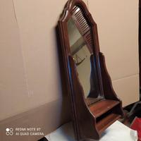Mensoletta in legno e specchio