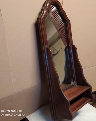 Mensoletta in legno e specchio