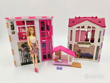 Lotto Barbie : 2 casette Modulari+Barbie+,Cuccia c