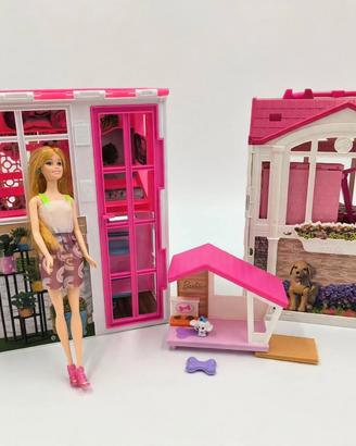 Lotto Barbie : 2 casette Modulari+Barbie+,Cuccia c