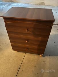 Fasciatoio +  lettino color legno