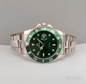 Orologio uomo cassa acciaio 40mm quadrante verde 
