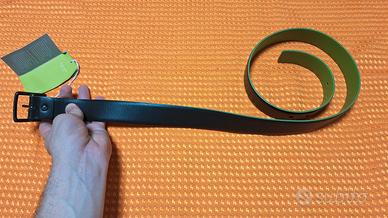 Cintura DuDu vera pelle marrone/verde