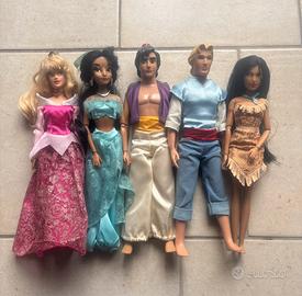 Bambole Disney Store classic 5 pezzi Aladdin Pocah