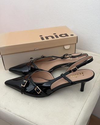 Slingback nera con fibbia tg 37 nuova