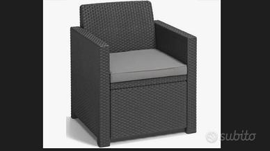 Set poltrone e tavolino da terrazzo o giardino