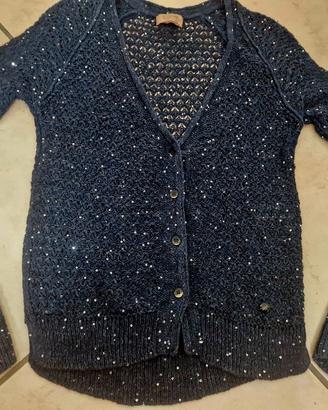 Cardigan Falconeri lino e cotone con paillettes XS