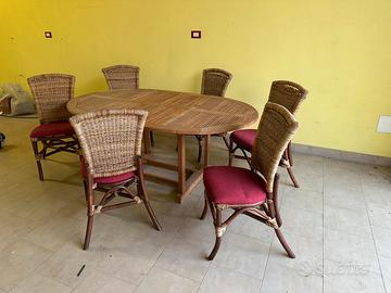 Tavolo per giardino in legno teak