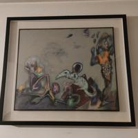 quadro a olio astratto 