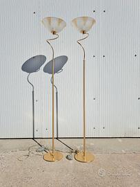 coppia lampade a piantana con vetro Murano