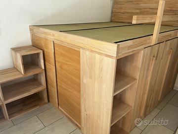 Letto salvaspazio con carrelli spaziobed by cinius
