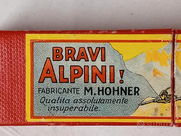 VECCHIA ARMONICA A BOCCA "BRAVI ALPINI "