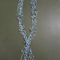 Collana multifilo etnica di perle in vetro