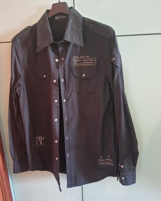 Camicia Uomo ENOS - Stile Urban Cargo a Righe