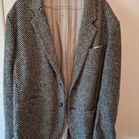 Giacca blazer  uomo a pied-de-poule bianco e nero