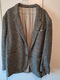 Giacca blazer  uomo a pied-de-poule bianco e nero