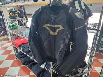Giacca moto pelle Macna Tronniq NERA ORO