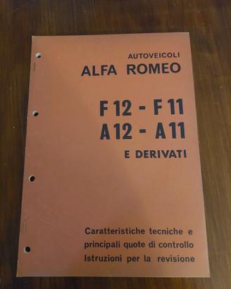 Alfa romeo f12 f11 a12 a11 manuale officina