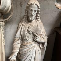 Statua Antica Gesso Sacro Cuore